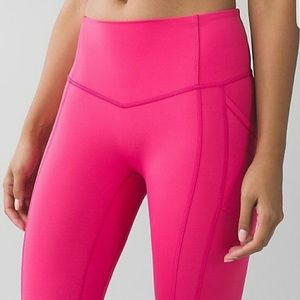Lululemon All The Right Places Crop II Hot Pink